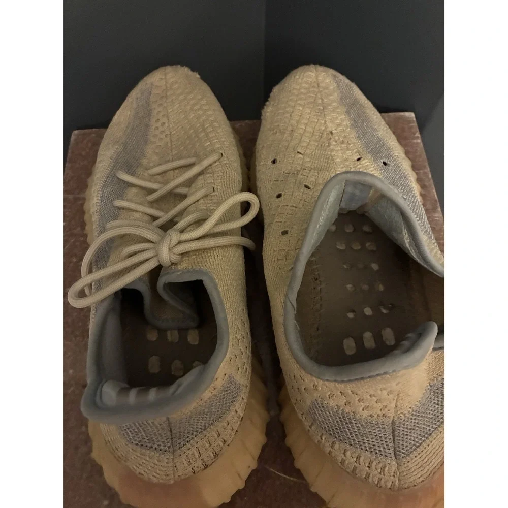 adidas Yeezy Boost 350 V2 Linen Grey Tan‎ FY5158 Size 10 Pre-Owned (READ)